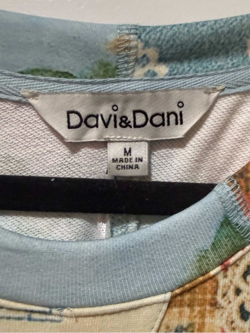 DAVI & DANI Pastel Blue Floral Patchwork Sweatshirt - Picture 2 of 9